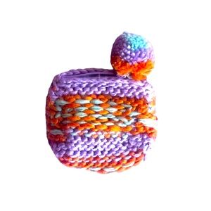 Caroline Kaufman Colorful Mini Bag Zip Knit Pouch